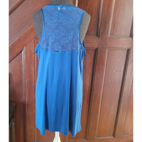 Jones New York Womens Blue Lace Back Nightgown X-Large - Picture 4 of 5